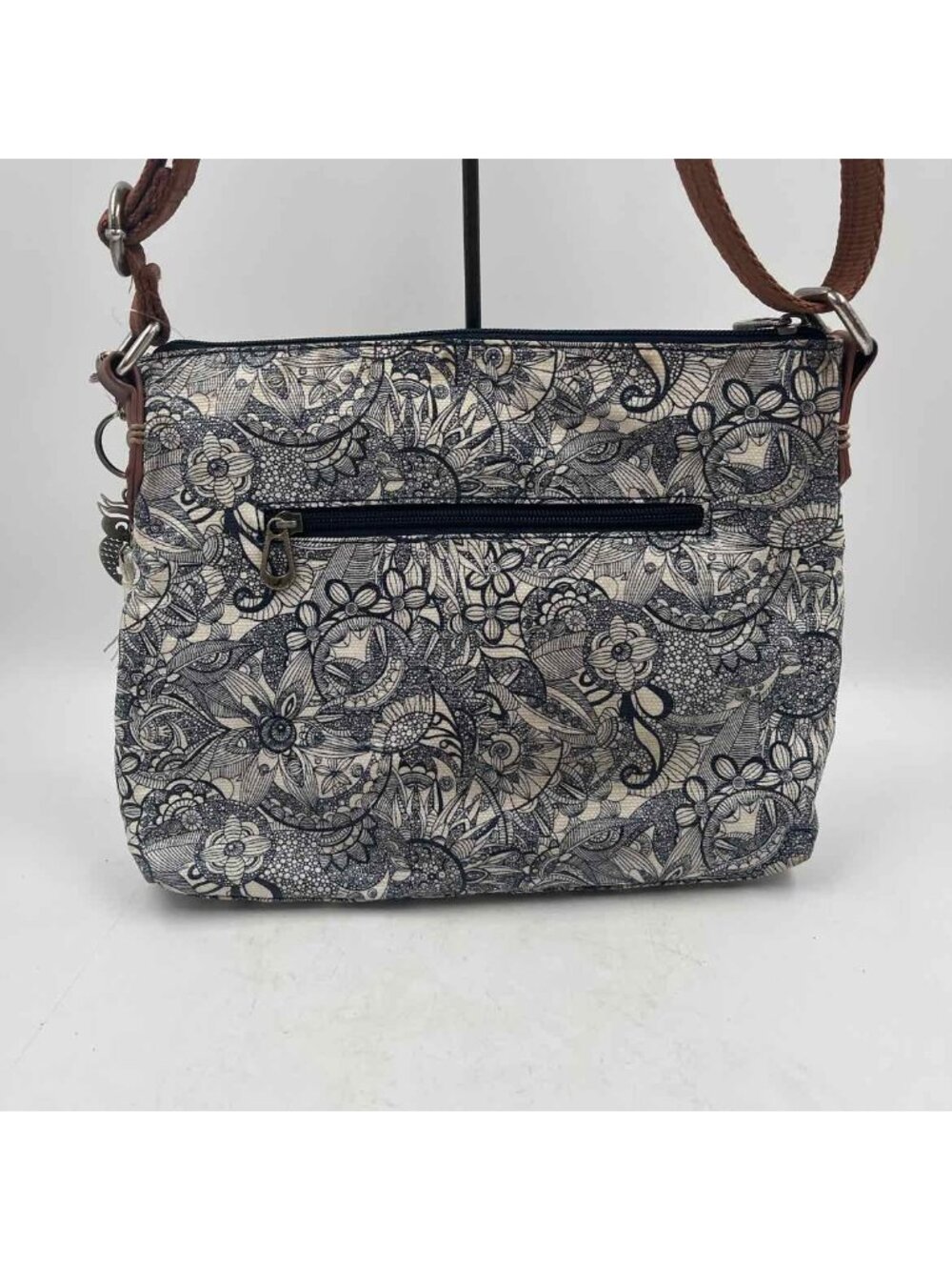 Sakroots Crossbody Women's Navy Floral Purse - Picture 2 of 4